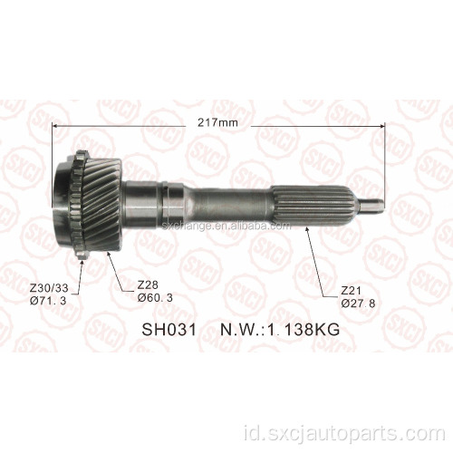 Input Auto Parts Input Transmission Gear Shaft Main Drive Hiace